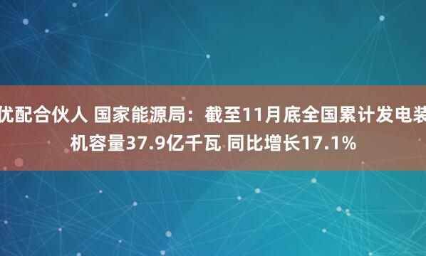 优配合伙人 国家能源局：截至11月底全国累计发电装机容量37.9亿千瓦 同比增长17.1%